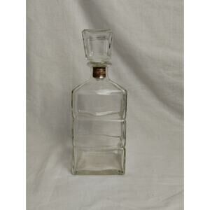 Vintage Seagram & Sons Whiskey Empty Glass Bottle Decanter Seagrams - Canada